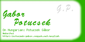 gabor potucsek business card